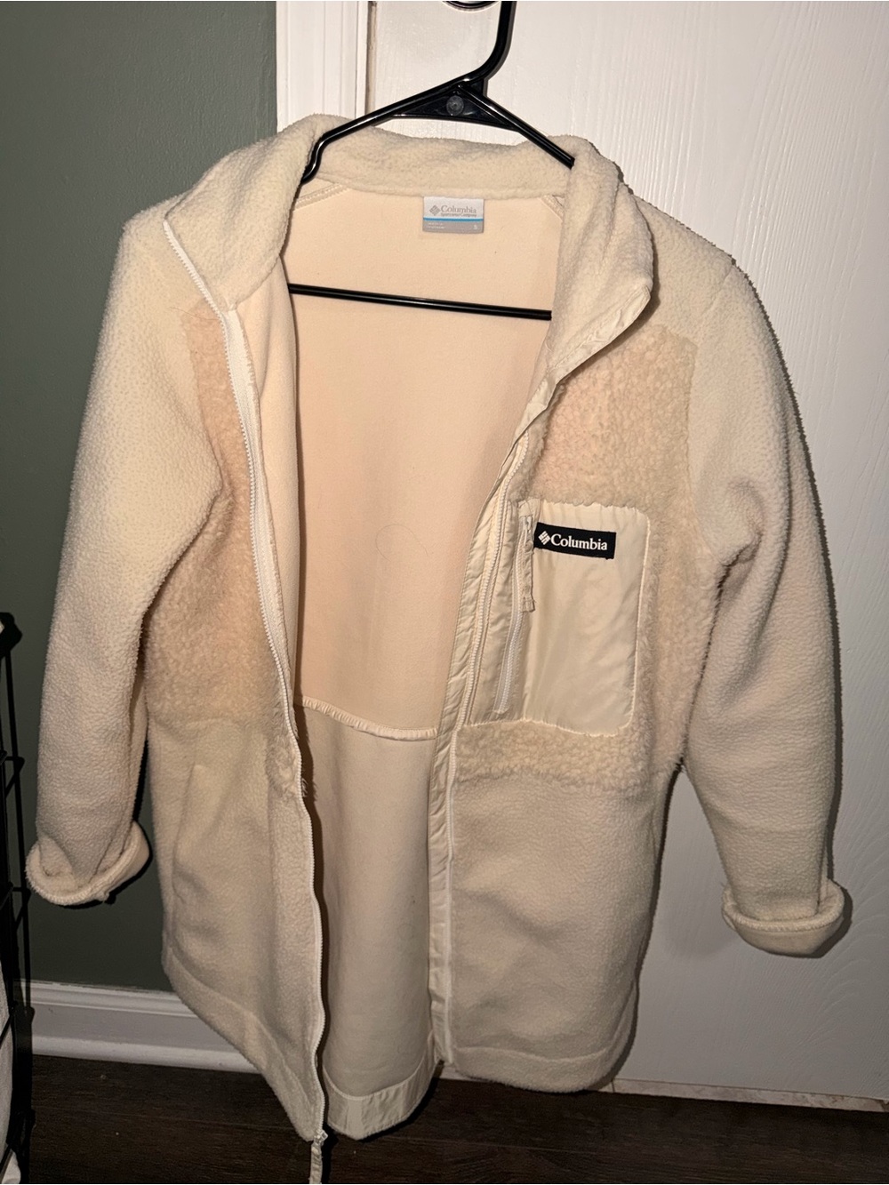 Columbia Off-White Sherpa Fleece Jacket